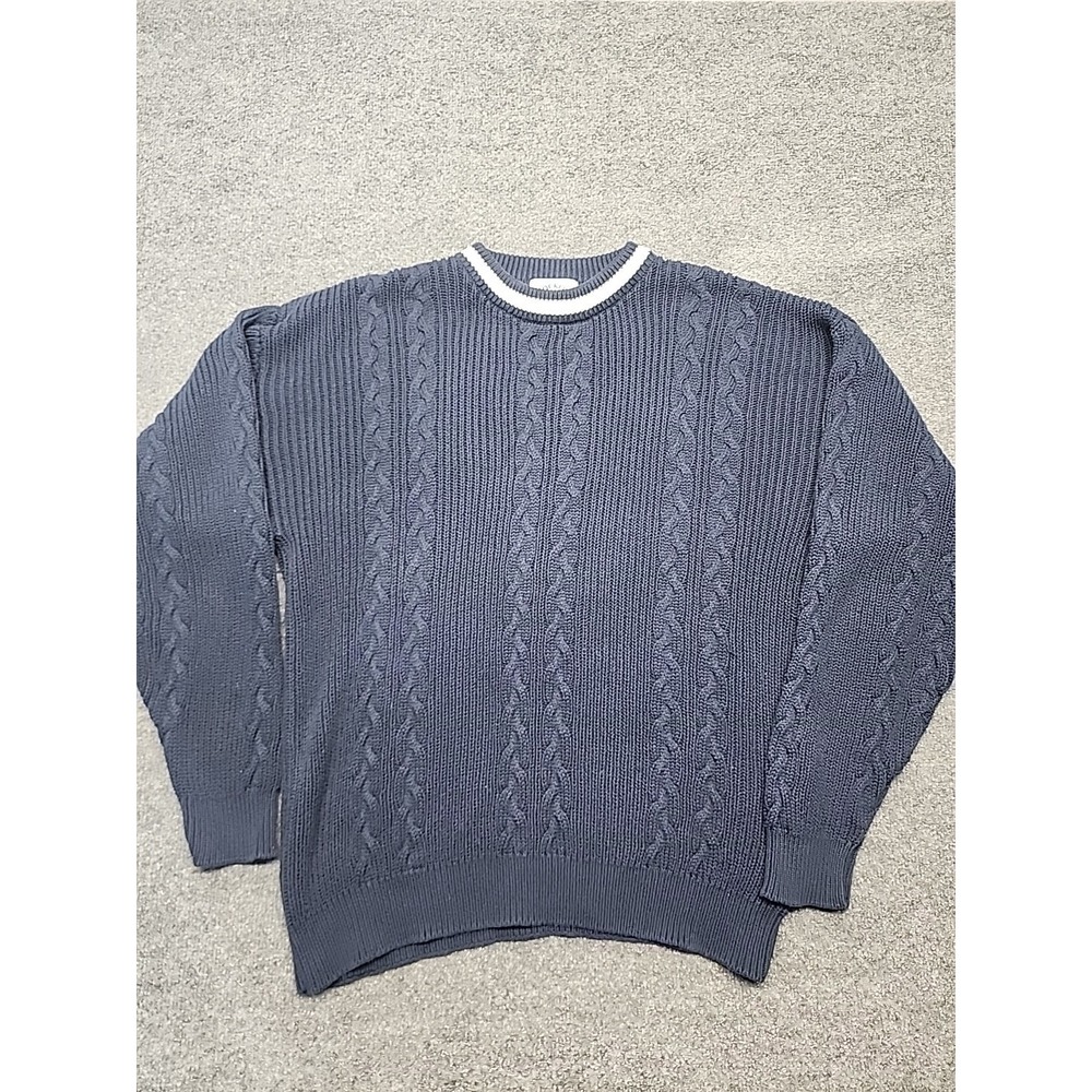 Vintage Dockers cable knit Heavy cotton sweater Mens Size Large